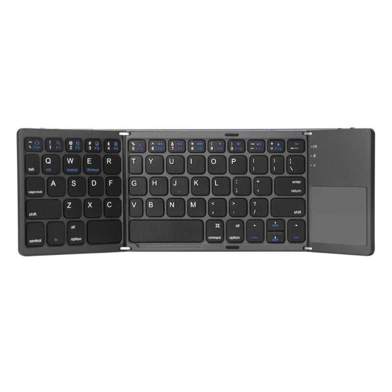 Teclado Bluetooth portátil
Teclado con touchpad integrado
Teclado compatible con Android, iOS y Windows
Teclado inalámbrico compacto
Teclado para tablet y smartphone
Teclado de viaje con touchpad
Teclado plegable Bluetooth
Teclado recargable de larga duración