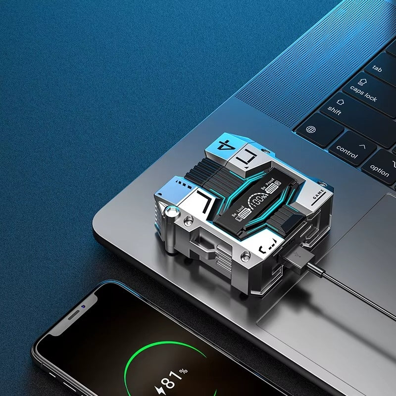 audífonos M45 República Dominicana, audífonos bluetooth gamer, audífonos IPX5 bajos potentes, audífonos para jugar y hacer ejercicio, audífonos futuristas Melen Tech