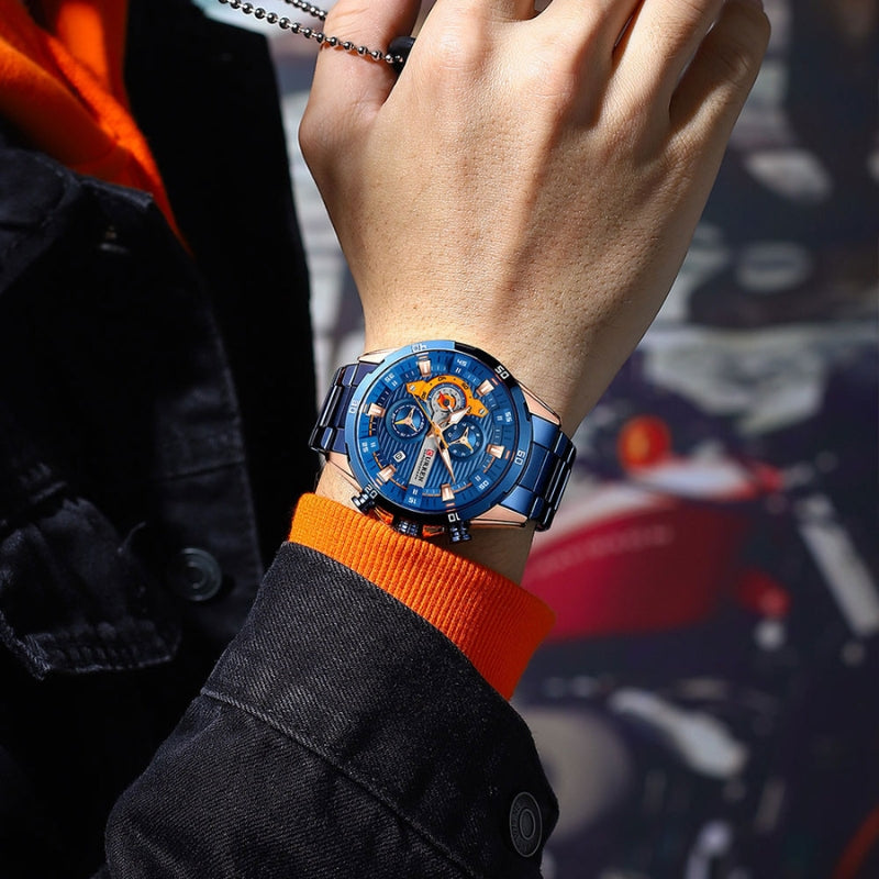 reloj cronógrafo para hombre
reloj elegante Curren
reloj con manecillas luminosas
reloj resistente al agua hombre
reloj moderno de acero inoxidable
reloj para regalo de hombre
Curren 8402
reloj casual masculino
reloj con calendario y cronómetro