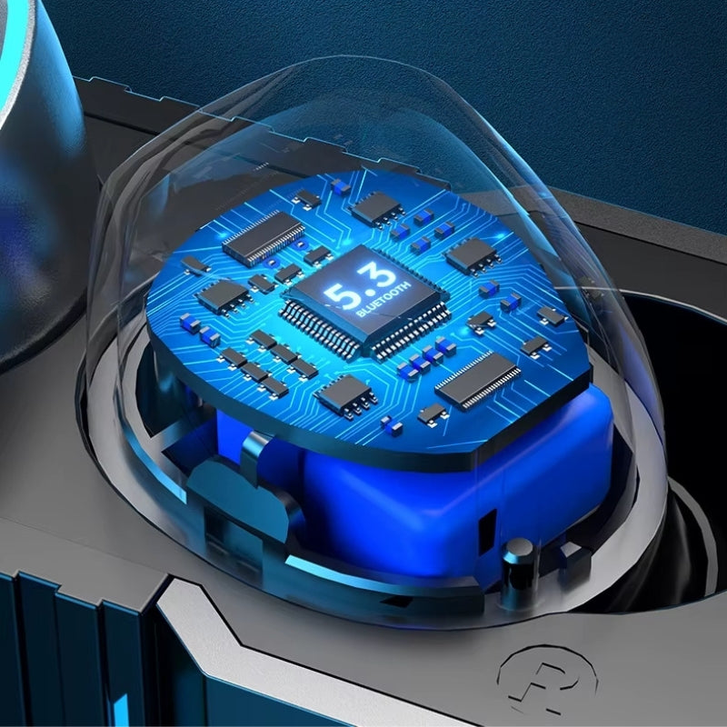 audífonos M45 República Dominicana, audífonos bluetooth gamer, audífonos IPX5 bajos potentes, audífonos para jugar y hacer ejercicio, audífonos futuristas Melen Tech