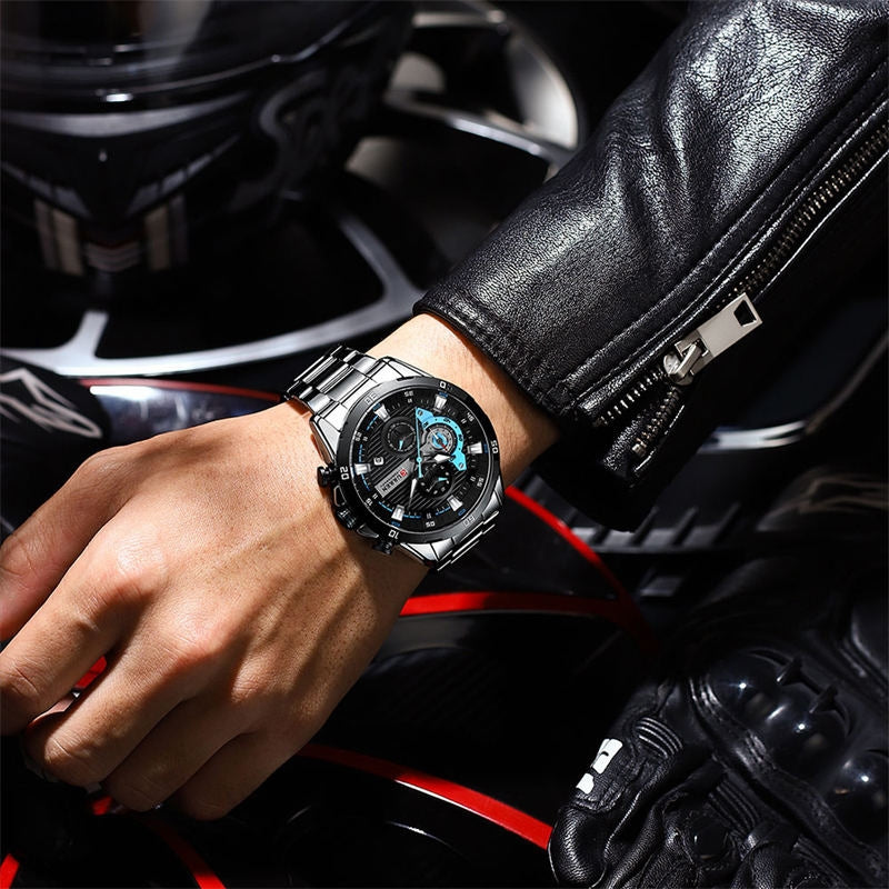 reloj cronógrafo para hombre
reloj elegante Curren
reloj con manecillas luminosas
reloj resistente al agua hombre
reloj moderno de acero inoxidable
reloj para regalo de hombre
Curren 8402
reloj casual masculino
reloj con calendario y cronómetro