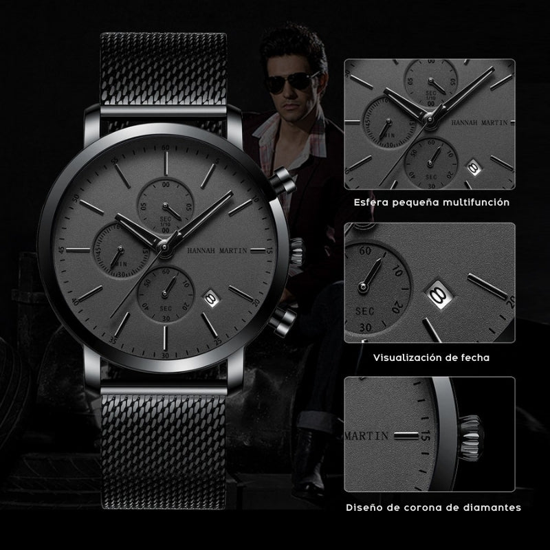 Reloj para Hombre Hannah Martin Black Edition