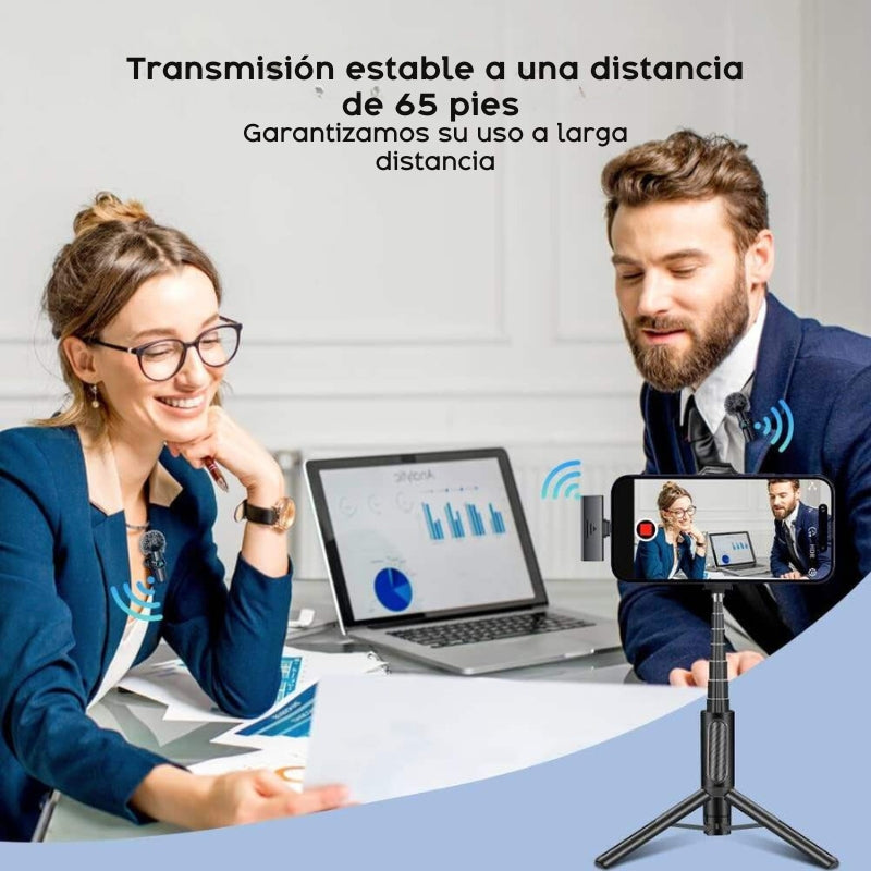micrófonos inalámbricos lavalier
micrófono para celular
micrófono para TikTok
grabar audio profesional móvil
micrófono inalámbrico iPhone Android
micrófono con reducción de ruido
micrófono para entrevistas
set de micrófonos inalámbricos
micrófonos para creadores de contenido
micrófono plug and play