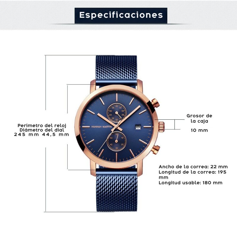 Elegante Reloj para hombre Hannah Martin