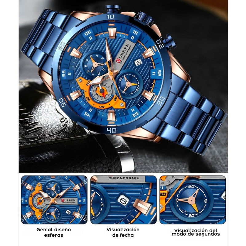 reloj cronógrafo para hombre
reloj elegante Curren
reloj con manecillas luminosas
reloj resistente al agua hombre
reloj moderno de acero inoxidable
reloj para regalo de hombre
Curren 8402
reloj casual masculino
reloj con calendario y cronómetro
