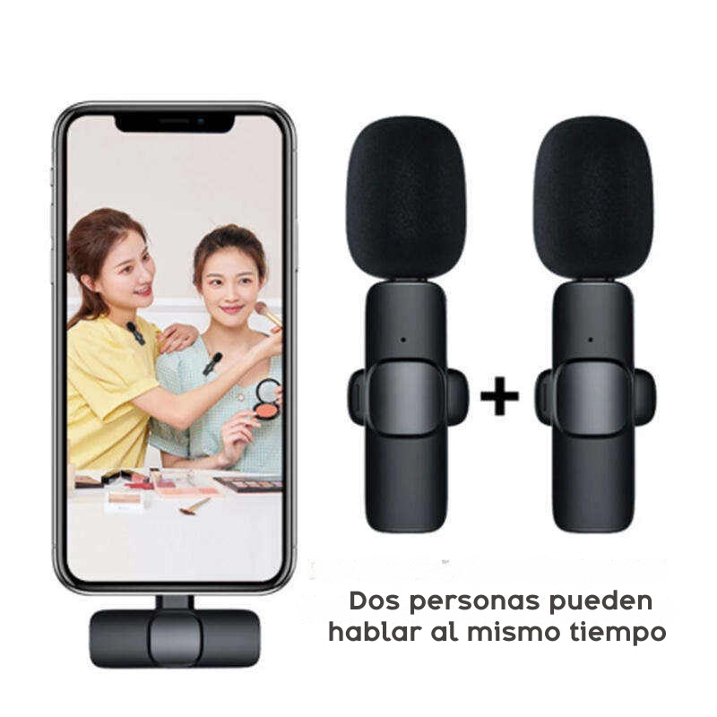 micrófonos inalámbricos lavalier
micrófono para celular
micrófono para TikTok
grabar audio profesional móvil
micrófono inalámbrico iPhone Android
micrófono con reducción de ruido
micrófono para entrevistas
set de micrófonos inalámbricos
micrófonos para creadores de contenido
micrófono plug and play