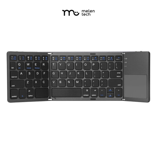 Teclado Bluetooth portátil​
Teclado con touchpad integrado​
Teclado compatible con Android, iOS y Windows​
Teclado inalámbrico compacto​
Teclado para tablet y smartphone​
Teclado de viaje con touchpad​
Teclado plegable Bluetooth​
Teclado recargable de larga duración