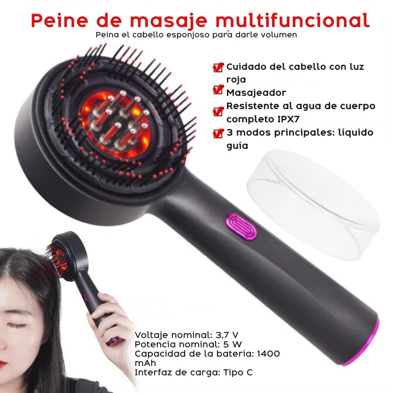 NexLev Nourish Pro Peine Aplicador de Aceite con Masaje y Luz LED