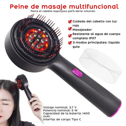NexLev Nourish Pro Peine Aplicador de Aceite con Masaje y Luz LED